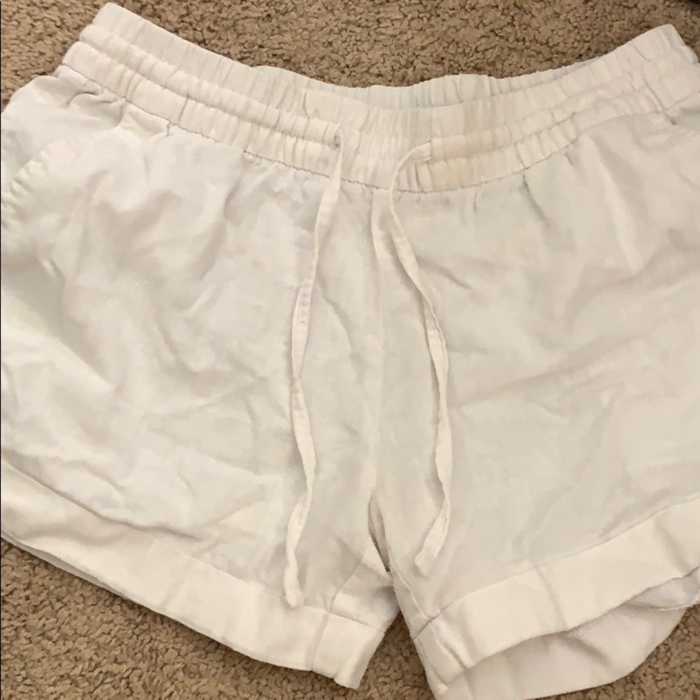 White Flowy Shorts